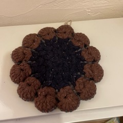 編んだお花の画像