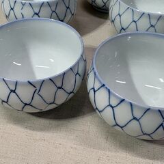 湯呑み10個セット 松青龍 陶器 網目模様 和食器 茶器の画像