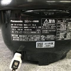 Panasonic/パナソニック IHジャー炊飯器 SR-KT068 3合炊 ブラック/黒 2019年製 動作確認済 25l菊NSの画像