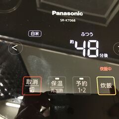 Panasonic/パナソニック IHジャー炊飯器 SR-KT068 3合炊 ブラック/黒 2019年製 動作確認済 25l菊NSの画像