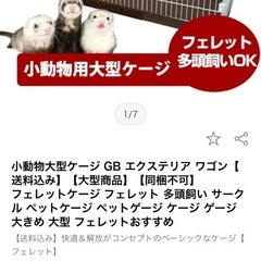 ペット　フェレット多頭飼い　大型ケージの画像