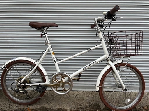 ※終了※★自転車★　SP-MINI 20インチ 小径自転車 SIMANO6段変速付 カゴ付  ※詳しい状態等は現物でご確認ください。