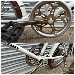 ★自転車★　SP-MINI 20インチ 小径自転車 SIMANO6段変速付 カゴ付  ※詳しい状態等は現物でご確認ください。の画像