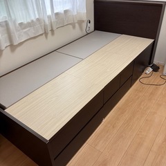 受け渡し決定大容量収納シングルベット の画像