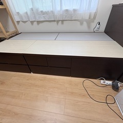 受け渡し決定大容量収納シングルベット の画像