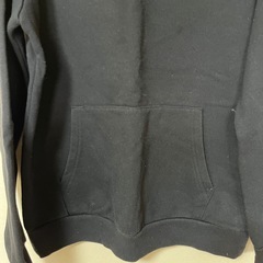 FOREVER21 メンズ パーカー 黒 XS シンプル 無地 ブラックの画像