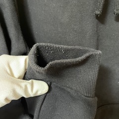 FOREVER21 メンズ パーカー 黒 XS シンプル 無地 ブラックの画像