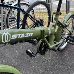 ★店頭にて試乗可★ J3414　【リユースのサカイ柏店】 折りたたみ自転車　6段変速　20インチ　　グリーン　　簡易クリーニング済　 中古自転車 　流山市 中古自転車 松戸市 中古自転車 我孫子市 中古自転車 船橋市 中古自転車 守谷市 中古自転車 取手市 中古自転車　の画像