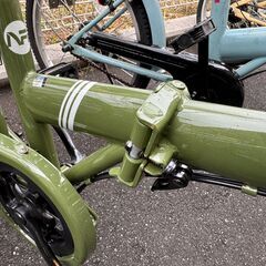 ★店頭にて試乗可★ J3414　【リユースのサカイ柏店】 折りたたみ自転車　6段変速　20インチ　　グリーン　　簡易クリーニング済　 中古自転車 　流山市 中古自転車 松戸市 中古自転車 我孫子市 中古自転車 船橋市 中古自転車 守谷市 中古自転車 取手市 中古自転車　の画像