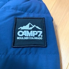 【あったか】CAMP7ダウン　ネイビー　Lサイズの画像
