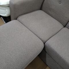 リユースのサカイ浦和店 【G164】★ソファ 3人用 ブラウン オットマン付きの画像