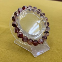 ファイヤークォーツ 水晶 ブレスレット 天然石 パワーストーン 浄化の画像