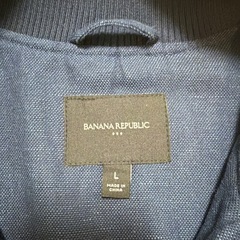 新品未使用✨banana republic リネンボンバー　ネイビージャンパー　Ｌサイズの画像