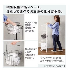 ニトリ　
ランドリーワゴン2段の画像