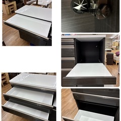 ジモティー限定価格！S077 ⭐ 三幸ジャパン キッチンカウンター スライドテーブル ソフトクローズ搭載 幅119.5cm USEDの画像