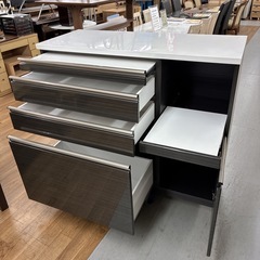 ジモティー限定価格！S077 ⭐ 三幸ジャパン キッチンカウンター スライドテーブル ソフトクローズ搭載 幅119.5cm USEDの画像
