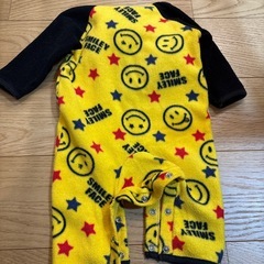 スマイリー　フリース　あったかベビーロンパースの画像