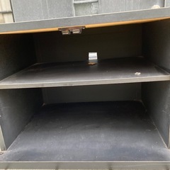 木製テレビ台 黒 ガラス棚なし 使用感・キズありの画像