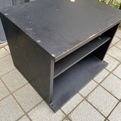 木製テレビ台 黒 ガラス棚なし 使用感・キズありの画像