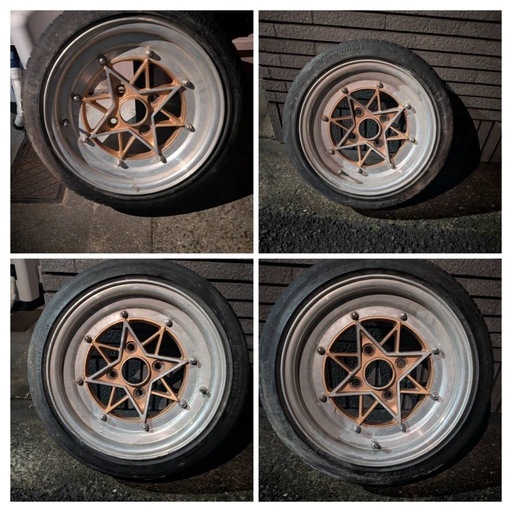 スターシャーク  4本セット 4H 114.3 旧車 深リム AE86 ハコスカ　ケンメリ　トレノ　レビン　ドリケツ　アルミホイール