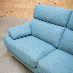 ≪zyt2655ジ≫ nitori/ニトリ 3人掛けソファ Nポケット A13? 幅185cm 布張り 2020年製造 3Pソファ/シンプル/中古家具/リユースストレージ仙台 071219-12の画像