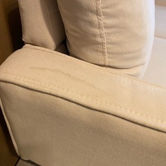 2人掛けコーデュロイソファの画像