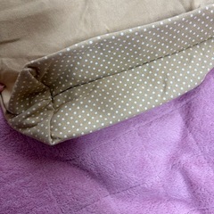 ベージュのトートバッグの画像