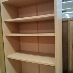 リユースのサカイ栃木店★ジモティ割あり★  本棚 ベージュ W60×D29×H180 クリーニング済み TC12077の画像