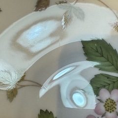 A7179【ウェッジウッド】ワイルドストロベリー ピオニー 3点セット カップ ソーサー 黒壺の画像