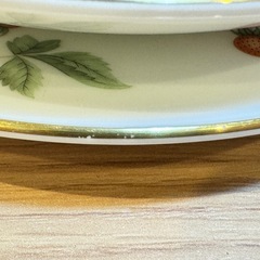 A7179【ウェッジウッド】ワイルドストロベリー ピオニー 3点セット カップ ソーサー 黒壺の画像