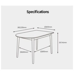 テーブル デスク 韓国家具 ウォルナットの画像