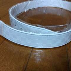 新品未使用品　Dotto HOMMEゴルフロングベルト　白　市松模様の画像