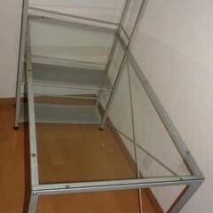 ガラストップ　システムデスクの画像