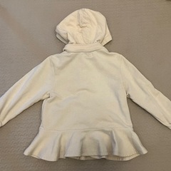 ケイトスペード キッズ パーカー 120 ベージュ ペプラム フリルの画像