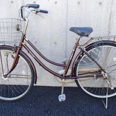 自転車 26インチ ママチャリ LEDオートライト(防犯登録必要)の画像