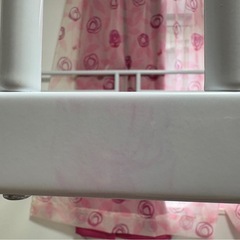 取引中　デスク付きパイプベッド白※フレームのみの画像