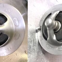 HONDA ホンダ 本田 JA2 JW3 today トゥデイ 角目 純正部品 78℃ ローテンプ サーモスタツト ライフ（JB5/JB6/JB7/JB8/JC1/JC2）ビート（PP1）ゼスト（JE1/JE2）48B-78-P102G 開閉確認済 動作品の画像