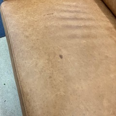 12/25まで店頭商品一部を除き半額クリスマスSALE!!開催中 　K2512-221 オイルドレザー風 3人掛けソファ ブラウン キズ汚れ有りの画像