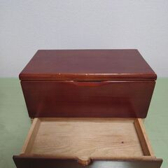 【無料】木製　メイクボックス　中古品の画像