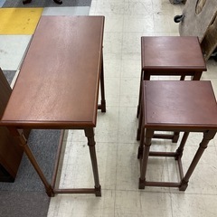 ビンテージ サイドテーブル ネストテーブル 3点セットの画像