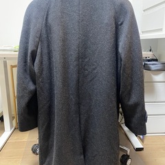 D’or Homme カシミヤ100% グレー チェスターコートの画像