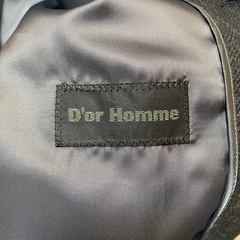 D’or Homme カシミヤ100% グレー チェスターコートの画像