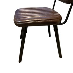 レザー調 ダイニングチェア 椅子 ブラウンの画像