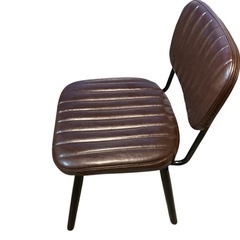 レザー調 ダイニングチェア 椅子 ブラウンの画像