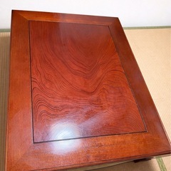 和室 木製 テーブル  ダークブラウン 120cmの画像