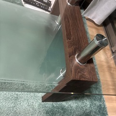 極美品　ガラステーブル　ローテーブルの画像