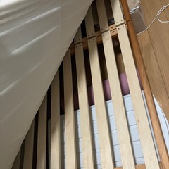 木製シングルベッド　マットレス　　敷布団カバーの画像