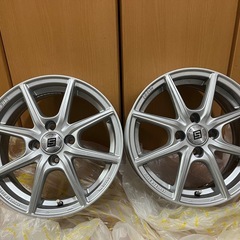 15インチ　4穴　100ピッチ　5.5J  オフセット43  社外アルミホイール　4本セット　カローラフィールダー、ノート等の画像