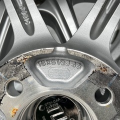 15インチ　4穴　100ピッチ　5.5J  オフセット43  社外アルミホイール　4本セット　カローラフィールダー、ノート等の画像