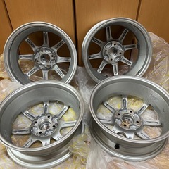 15インチ　4穴　100ピッチ　5.5J  オフセット43  社外アルミホイール　4本セット　カローラフィールダー、ノート等の画像